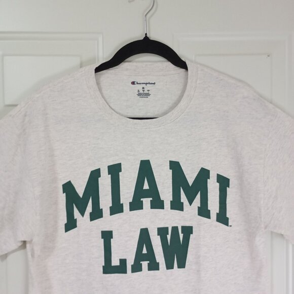 Champion Miami Law Gray T-Shirt Medium Mens Cotton - Picture 3 of 8